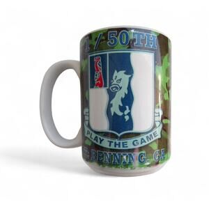 Fort Benning Army Mug 1/50th "Play The Game" Large D Handle Cuppa Ceramic